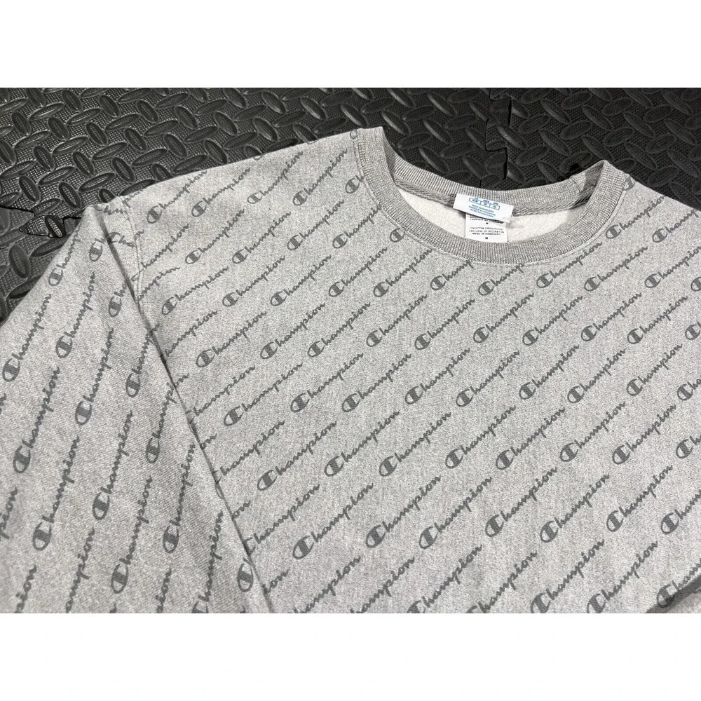 Champion Sweater Adult Medium Gray Reverse Weave Crewneck Sweatshirt Men's